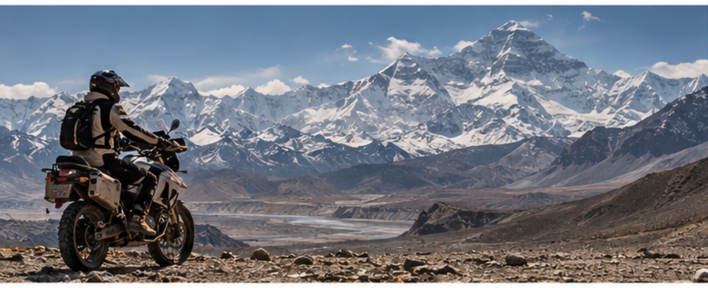 High Himalayan motorcycle landscape