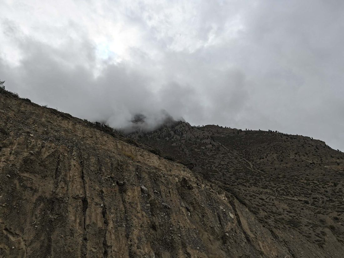 Dramatic late-light terrain on the Mustang corridor